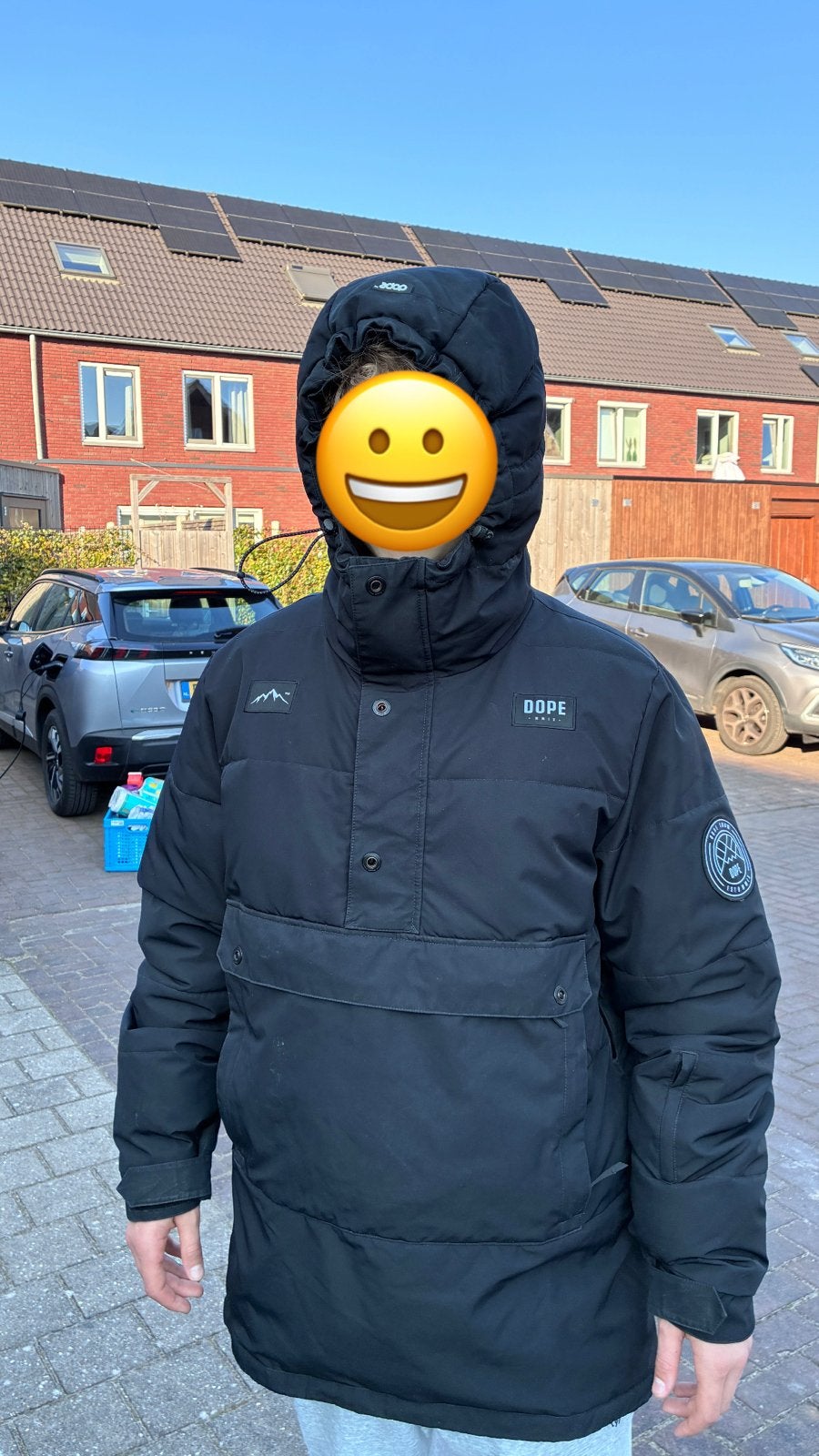 Dope Snow anorak winterjas maat L - Zo goed als nieuw, Ophalen of Verzenden, Zo goed als nieuw, Maat 52/54 (L), Zwart