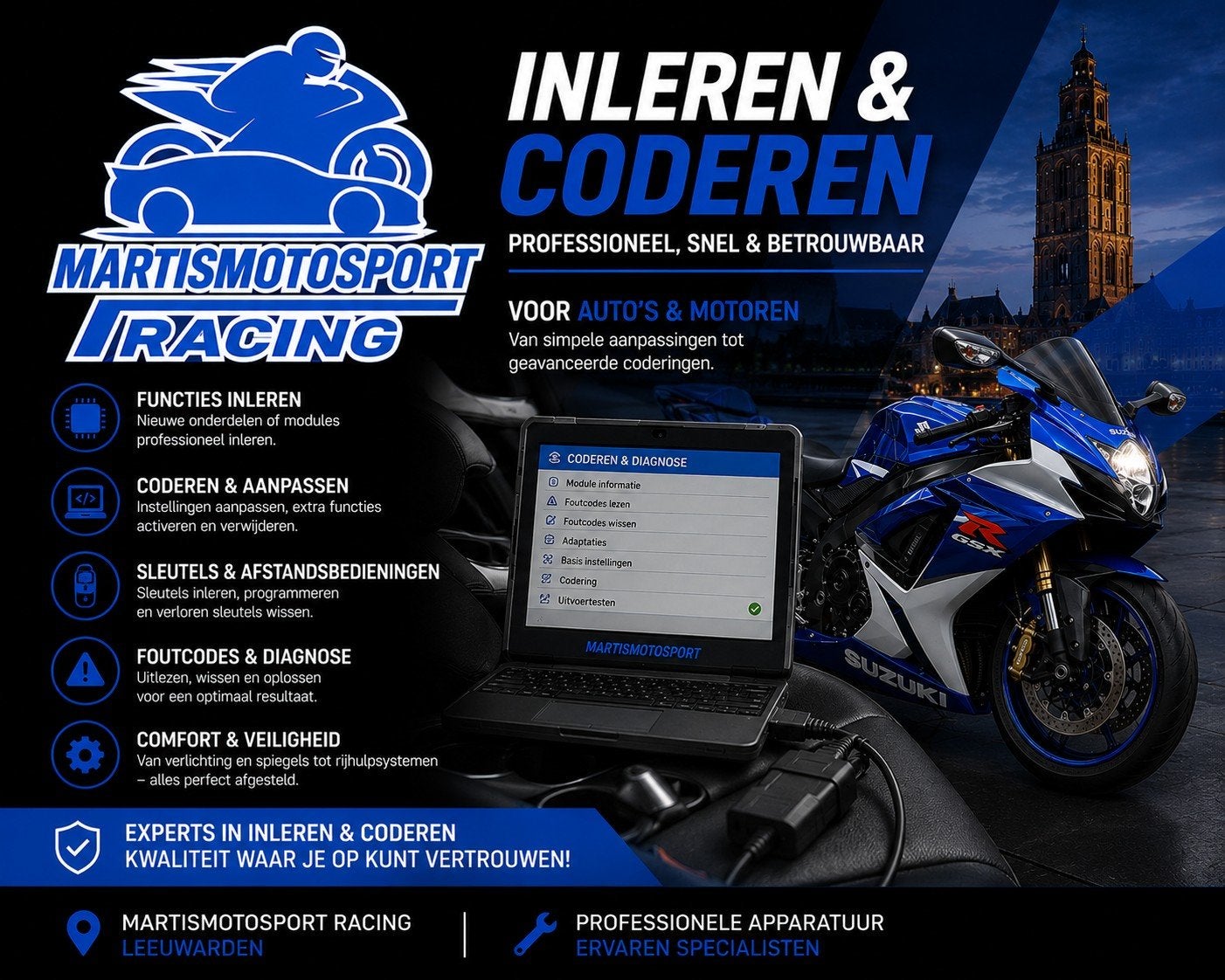 Inleren, Coderen & Tuning Auto's en Motoren |MartisMotosport, Ophalen of Verzenden