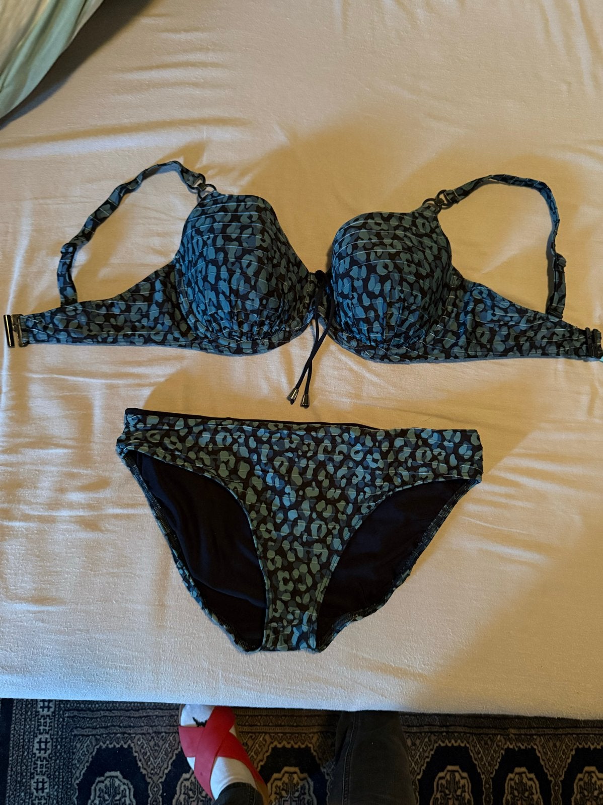 PrimaDonna Swim Bikini Set - Blauw/Zwart Luipaardprint, Ophalen of Verzenden, Zo goed als nieuw, Blauw, Bikini