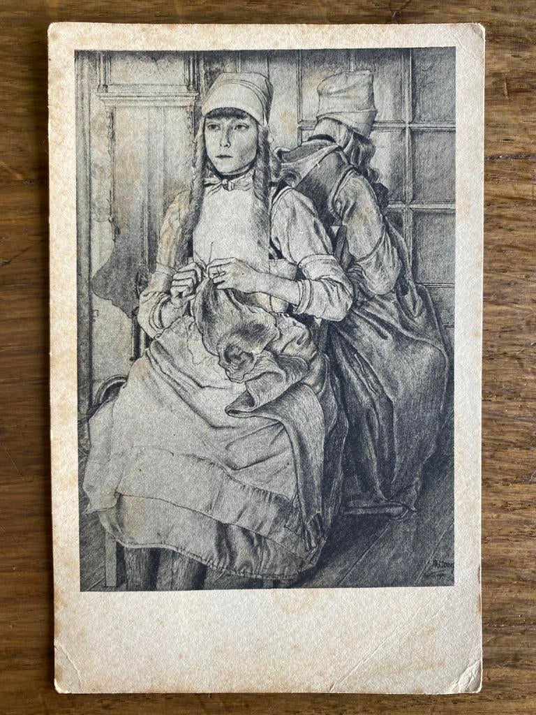 Toorop Ansichtkaart Marker Breistertjes 1929, Ophalen of Verzenden, 1920 tot 1940, Gelopen