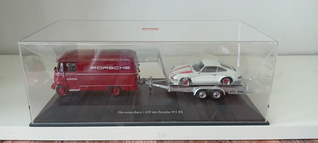 Mercedes L319 met Porsche 911RS Schuco., Ophalen of Verzenden, Nieuw, Auto, Schuco