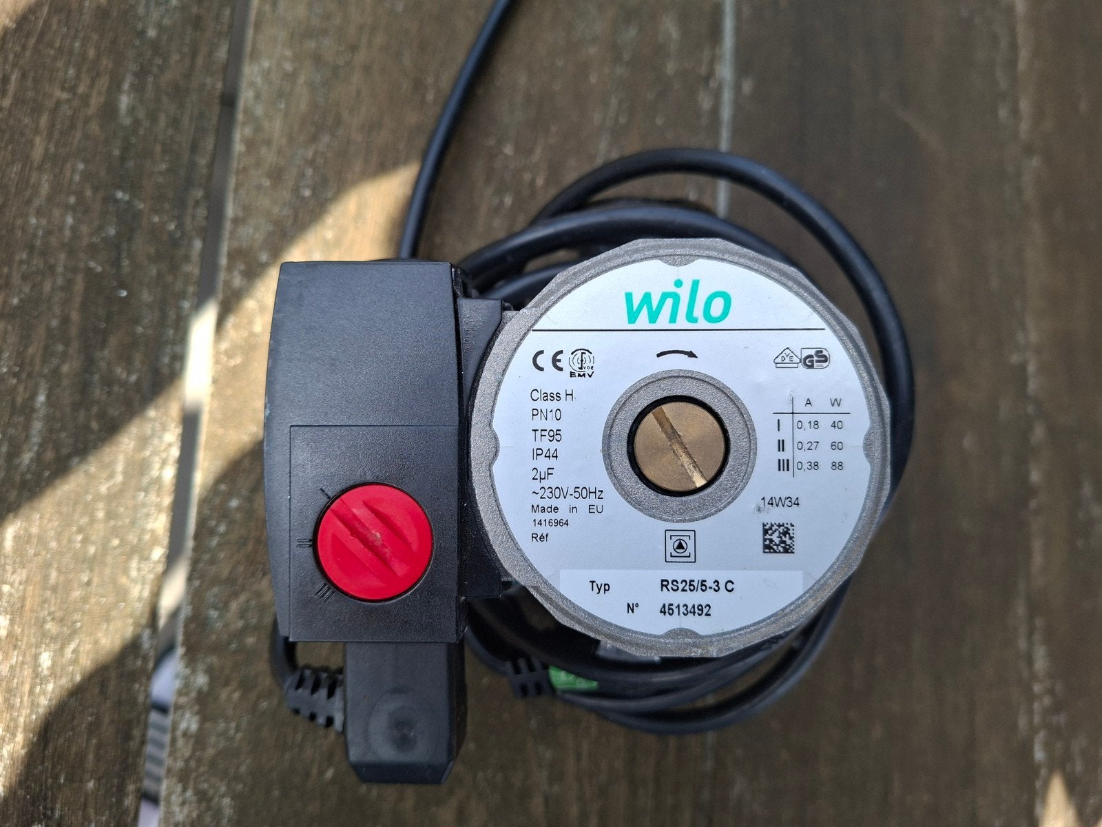 Wilo RS26/6-3 C circulatiepomp - 1 maand gebruikt, Ophalen, Zo goed als nieuw, Overige typen