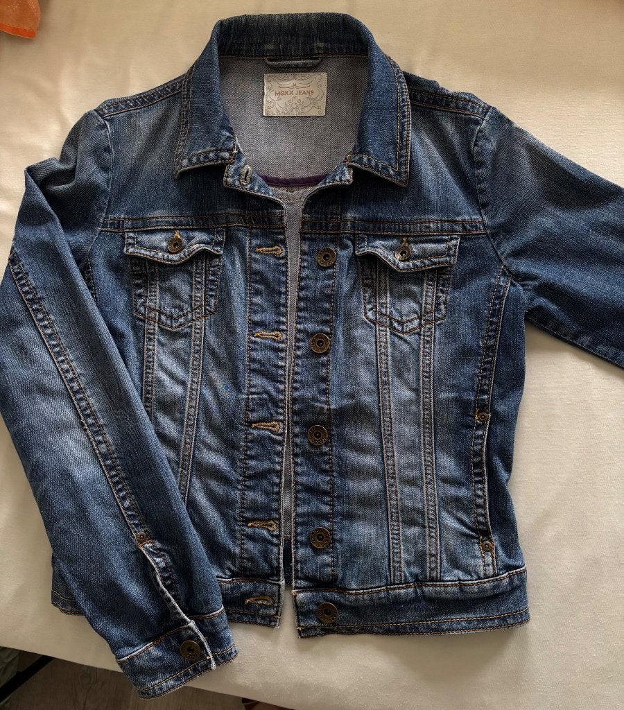Spijkerjack Mexx maat 40 dames, Kleding | Dames, Mexx, Blauw, Zo goed als nieuw, Ophalen