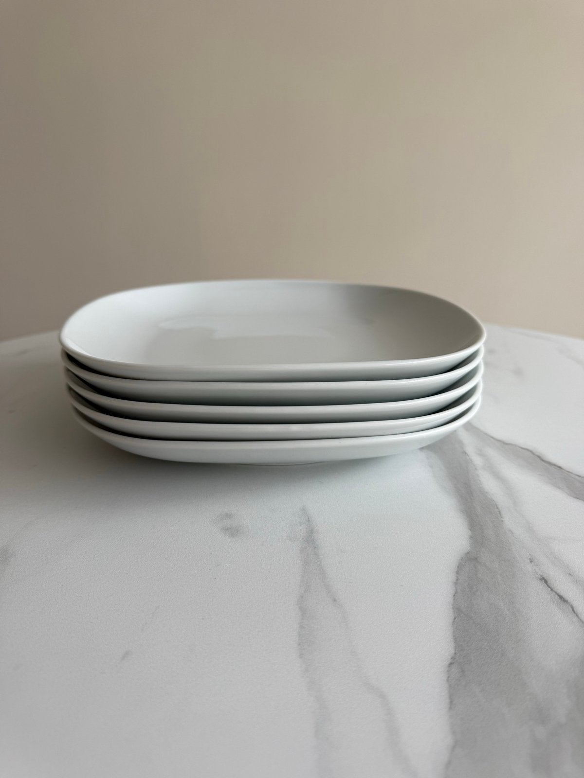IKEA 365+ Vierkante Borden Set - Wit Porselein, IKEA, Ophalen of Verzenden, Zo goed als nieuw, Bord(en)