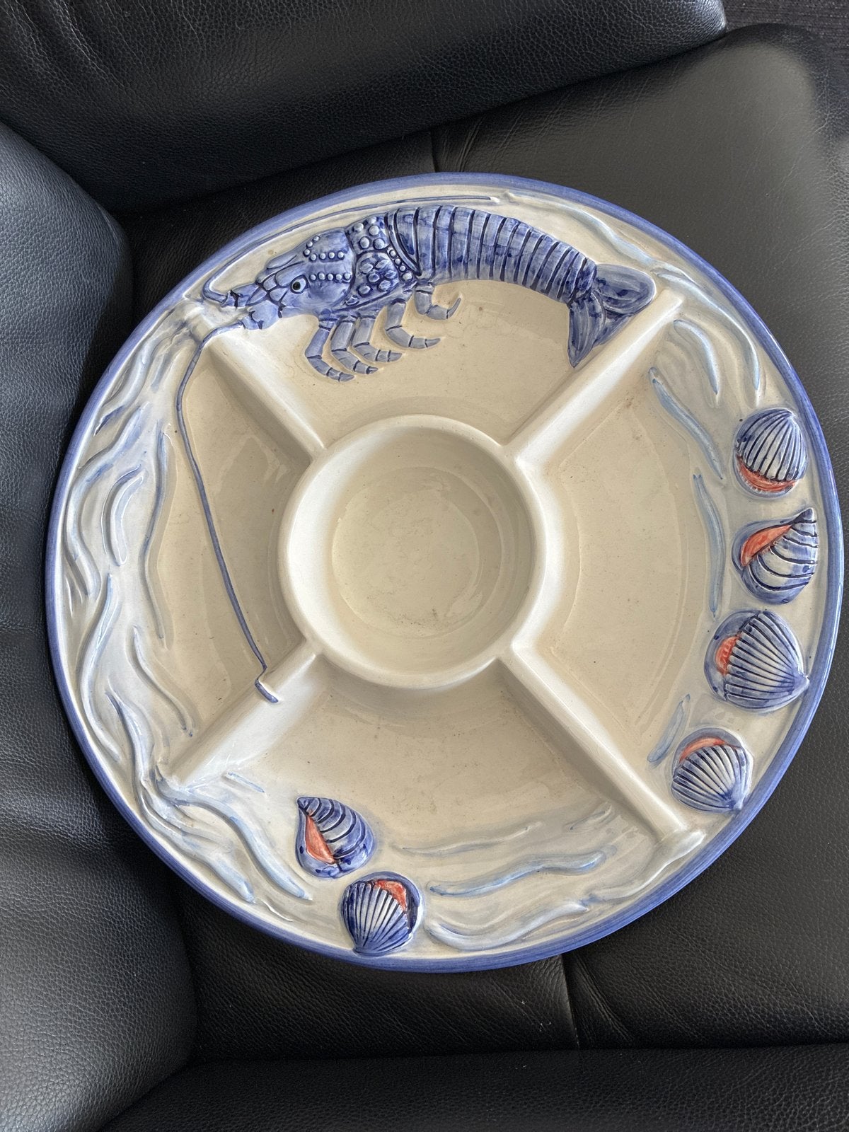 Visschaal / kreeft schaal vintage  - Made in Italy - 40 cm, Ophalen of Verzenden