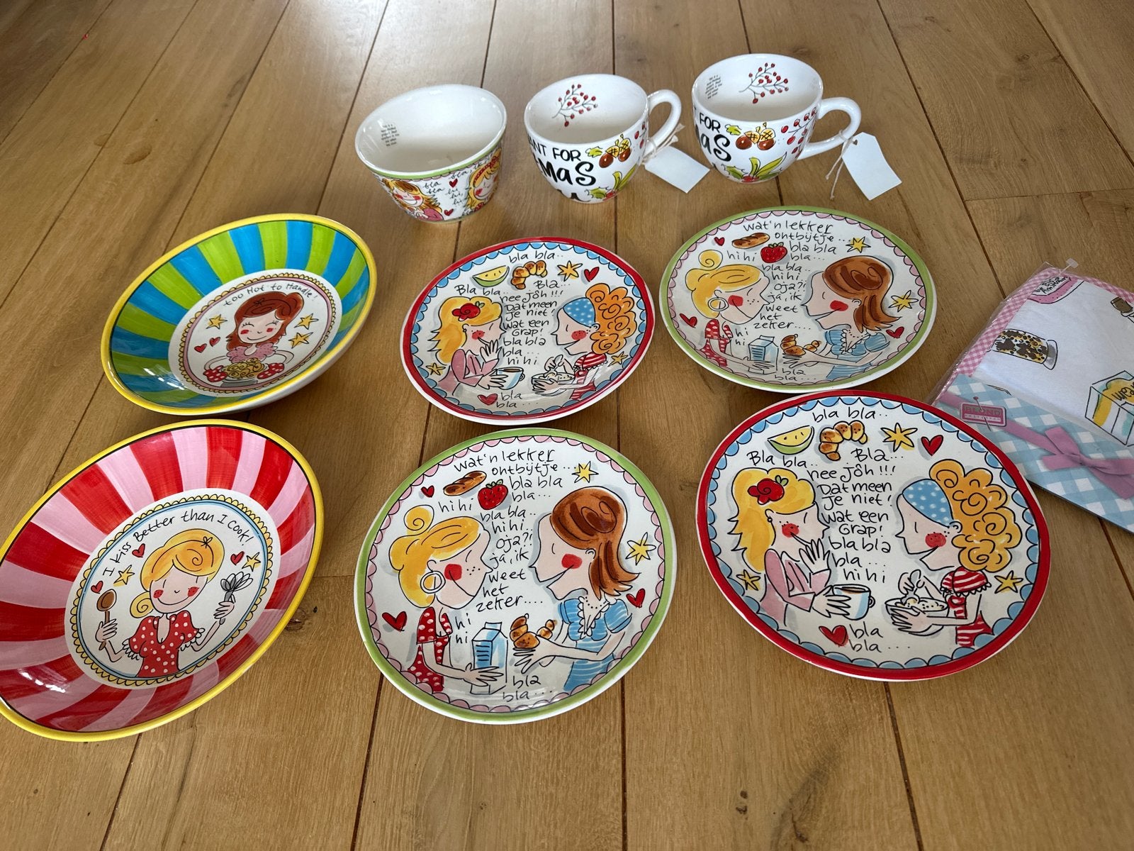 Blond Amsterdam Servies Set - Ontbijt, Pasta, Kom & Moks, Huis en Inrichting, Ophalen of Verzenden, Zo goed als nieuw, Bord(en)