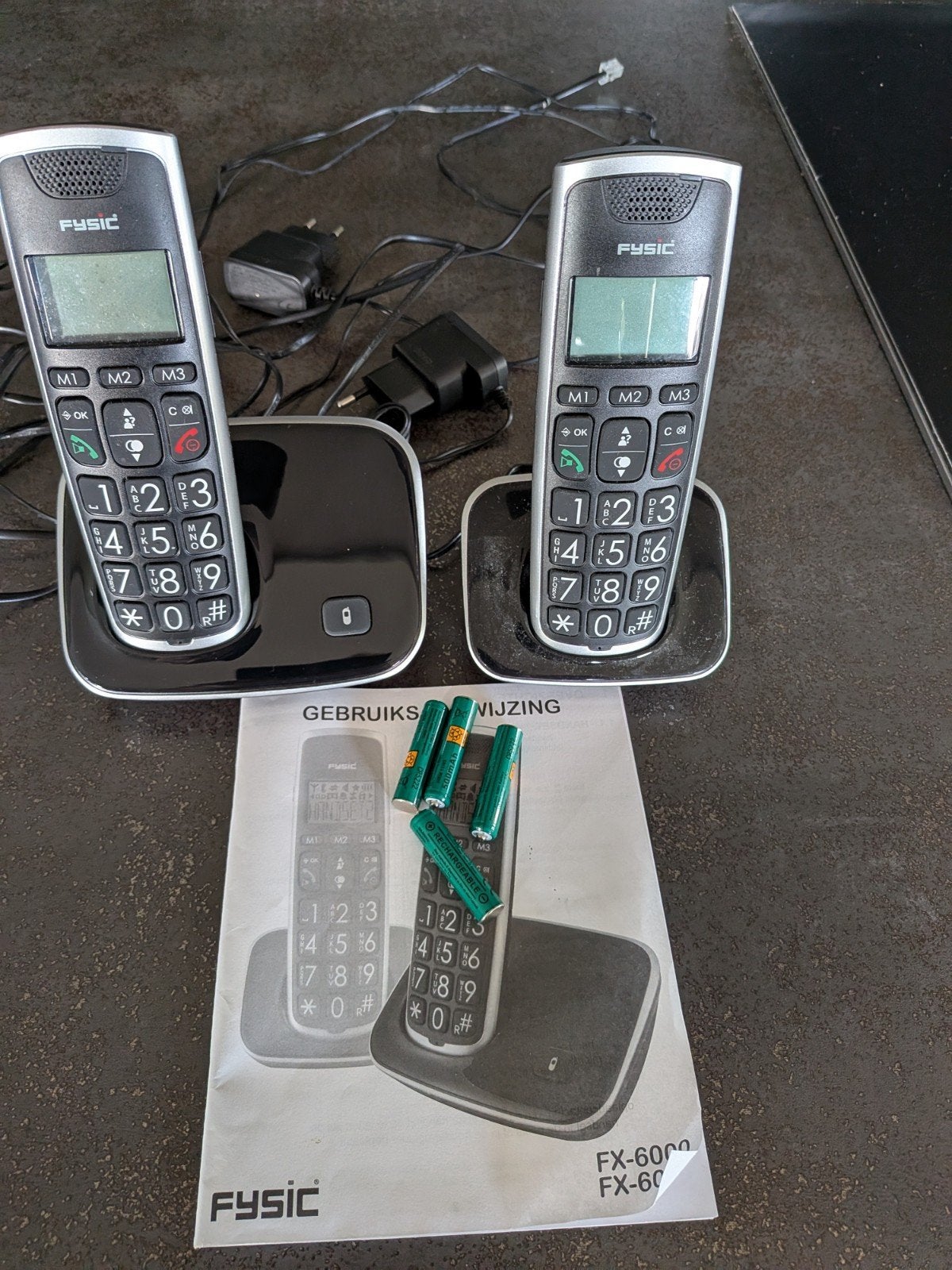 Fysic FX-6020 DECT Telefoon met 2 handsets, Ophalen of Verzenden, Gebruikt, 2 handsets