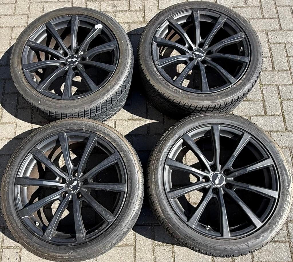 BMW 20 inch wielen Brock B32 zwart 5x112 Dunlop winterbanden, Auto-onderdelen, Banden en Velgen, Ophalen, Gebruikt, 275 mm, Banden en Velgen