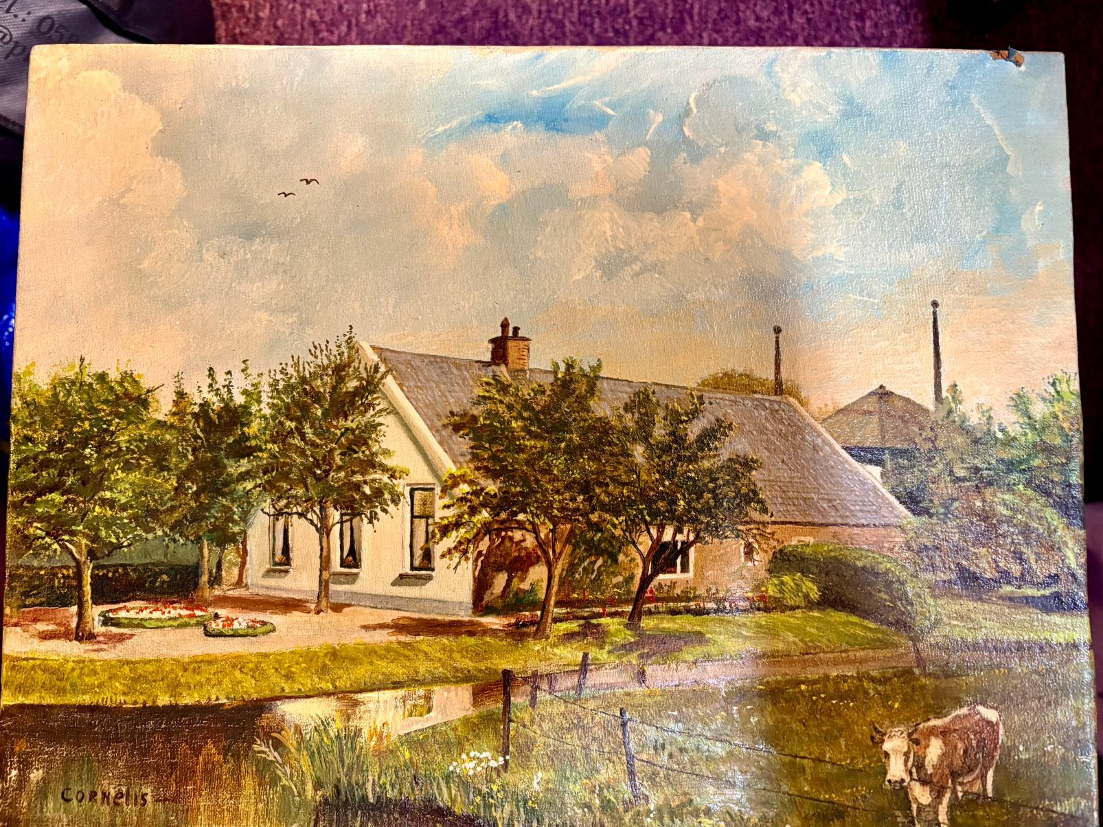 Oud Gesigneerd Schilderij, Verzenden