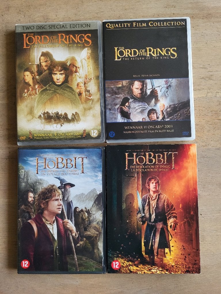 DVD Lord of the rings - Hobbit LOTR, Vanaf 12 jaar, Ophalen of Verzenden, Zo goed als nieuw, Science Fiction en Fantasy