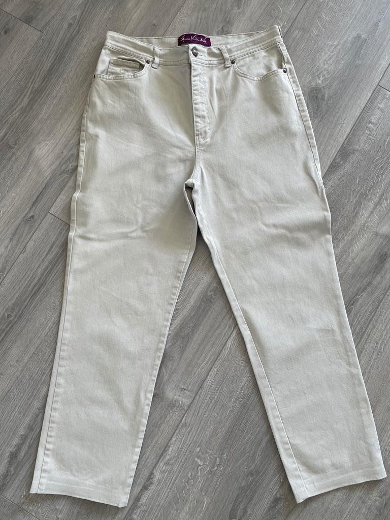 Gloria Vanderbilt, dames jeans, maat 14, Beige, Maat 42/44 (L), Gloria Vanderbilt, Ophalen of Verzenden