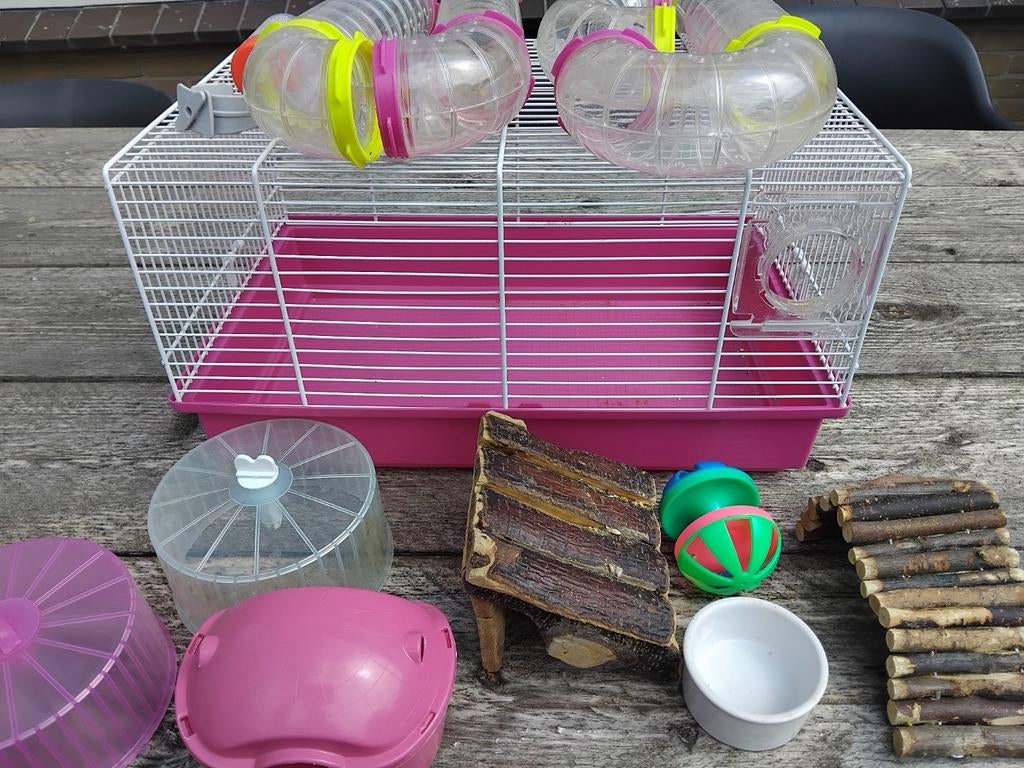 Hamsterkooi met toebehoren, Dieren en Toebehoren, Ophalen, Minder dan 75 cm, Kooi, Minder dan 60 cm