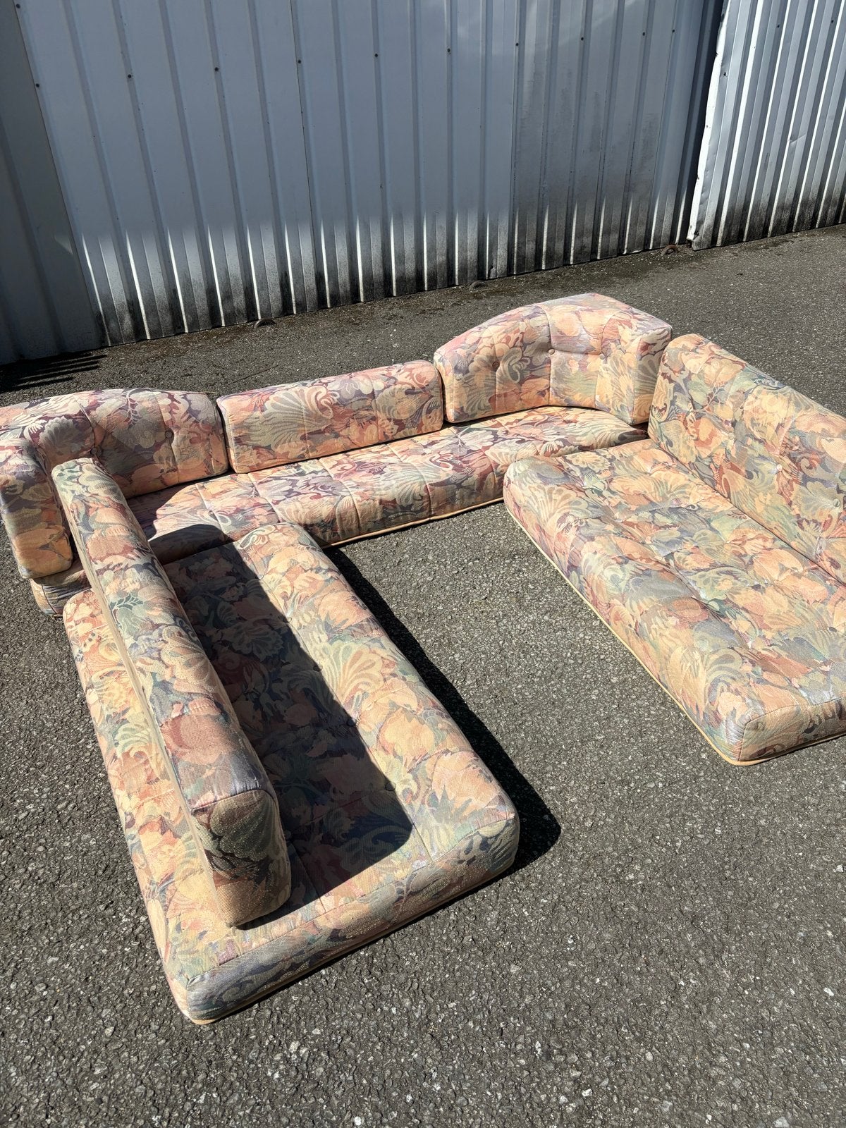 Caravan kussen rond zit - complete set eventueel met tafel, Ophalen, Gebruikt