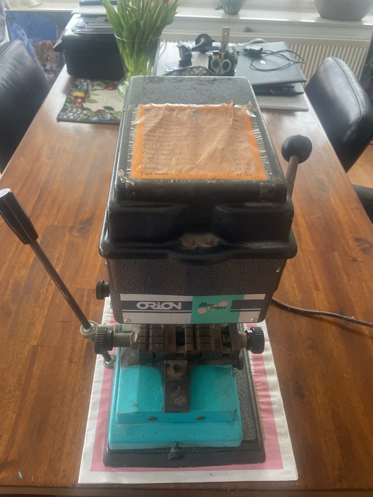Orion Ecodrill MK262A sleutelmachine, Ophalen, Gebruikt