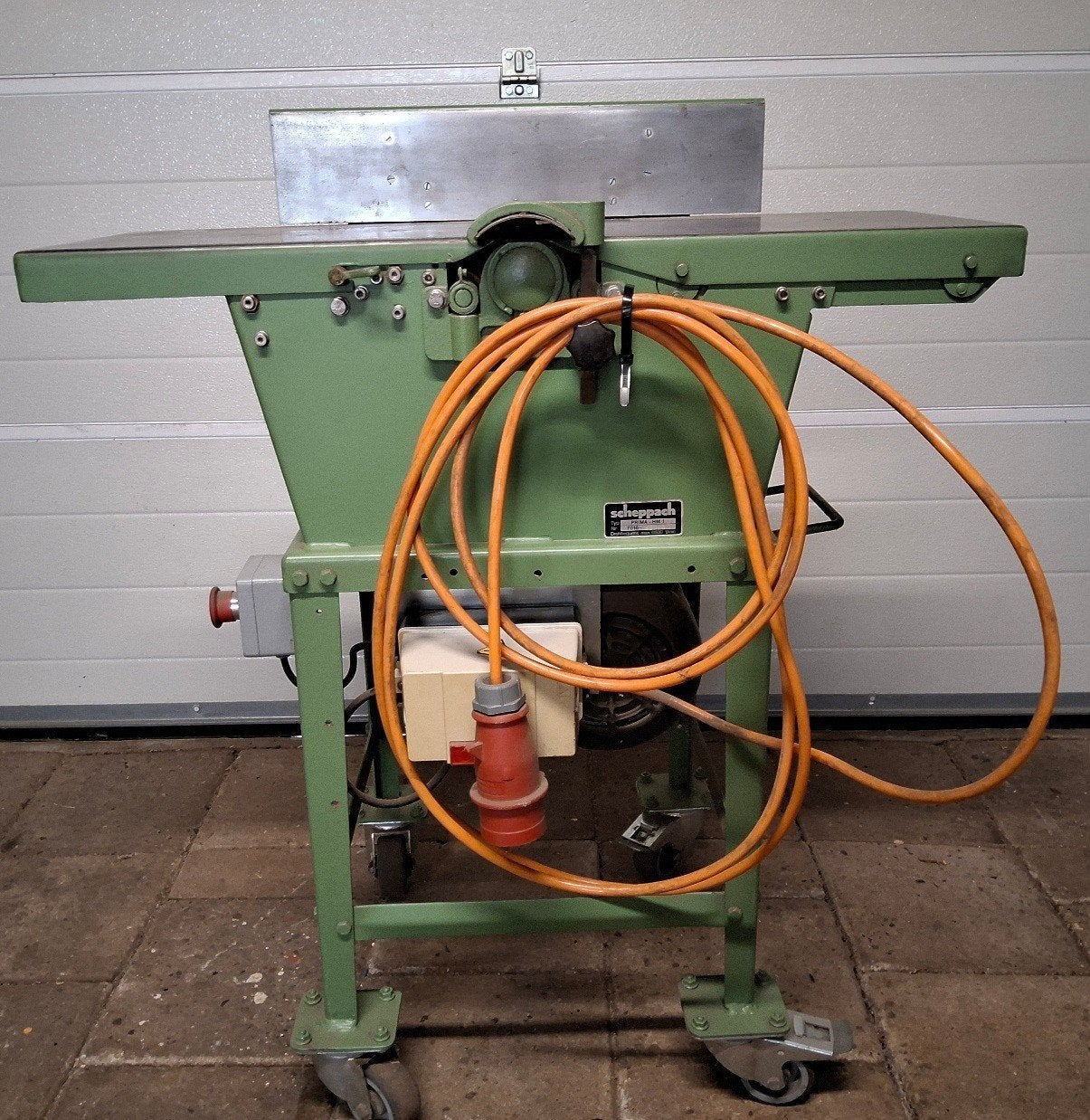 Scheppach HM1 vlakvandiktebank met 400 of 220 volt motor, Ophalen, Gebruikt