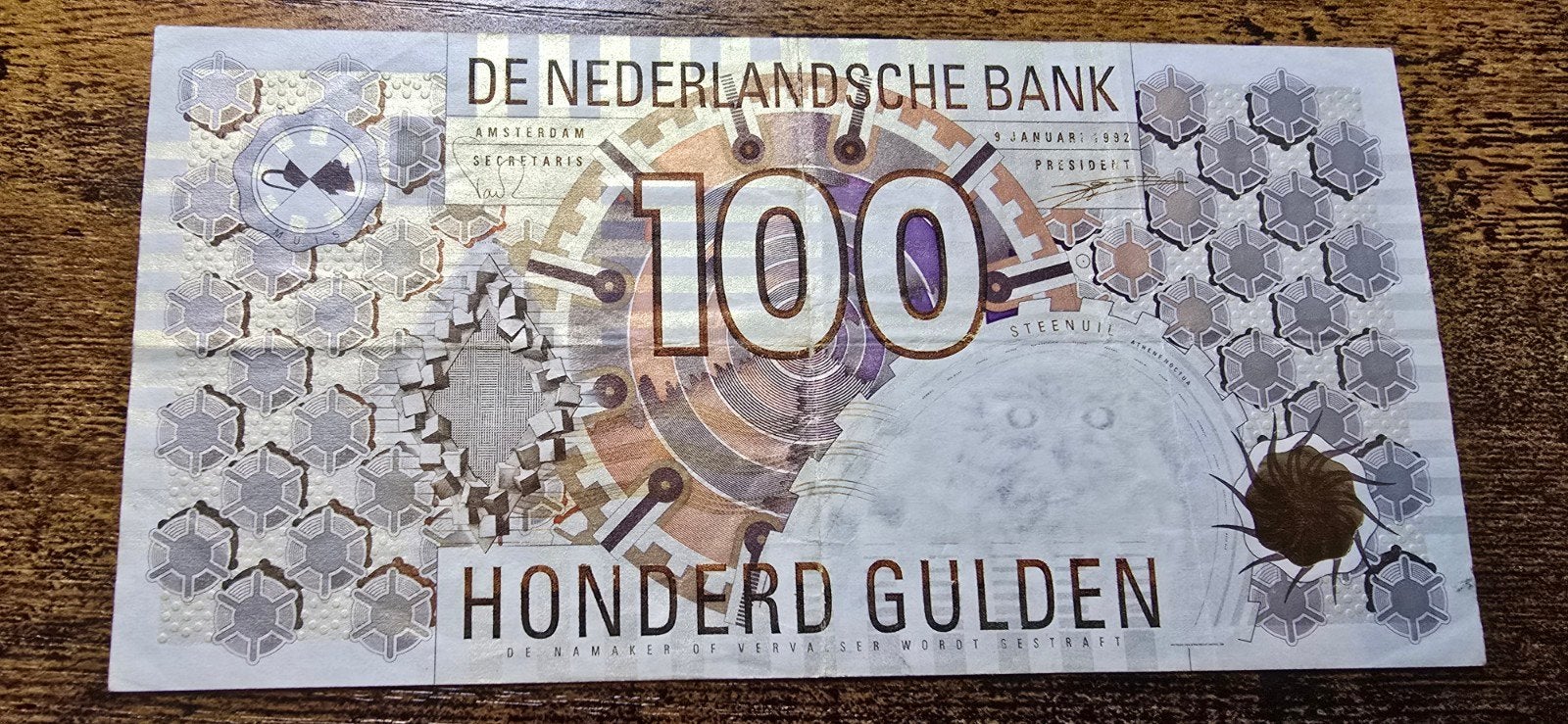 Zeldzaam 100 Gulden biljet uit 1992 - De Snip, Postzegels en Munten, Bankbiljetten | Nederland, Ophalen of Verzenden