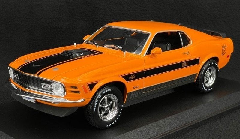 Ford mustang Mach 1 1970 oranje maisto 1:18, Ophalen, Nieuw, Auto, Maisto