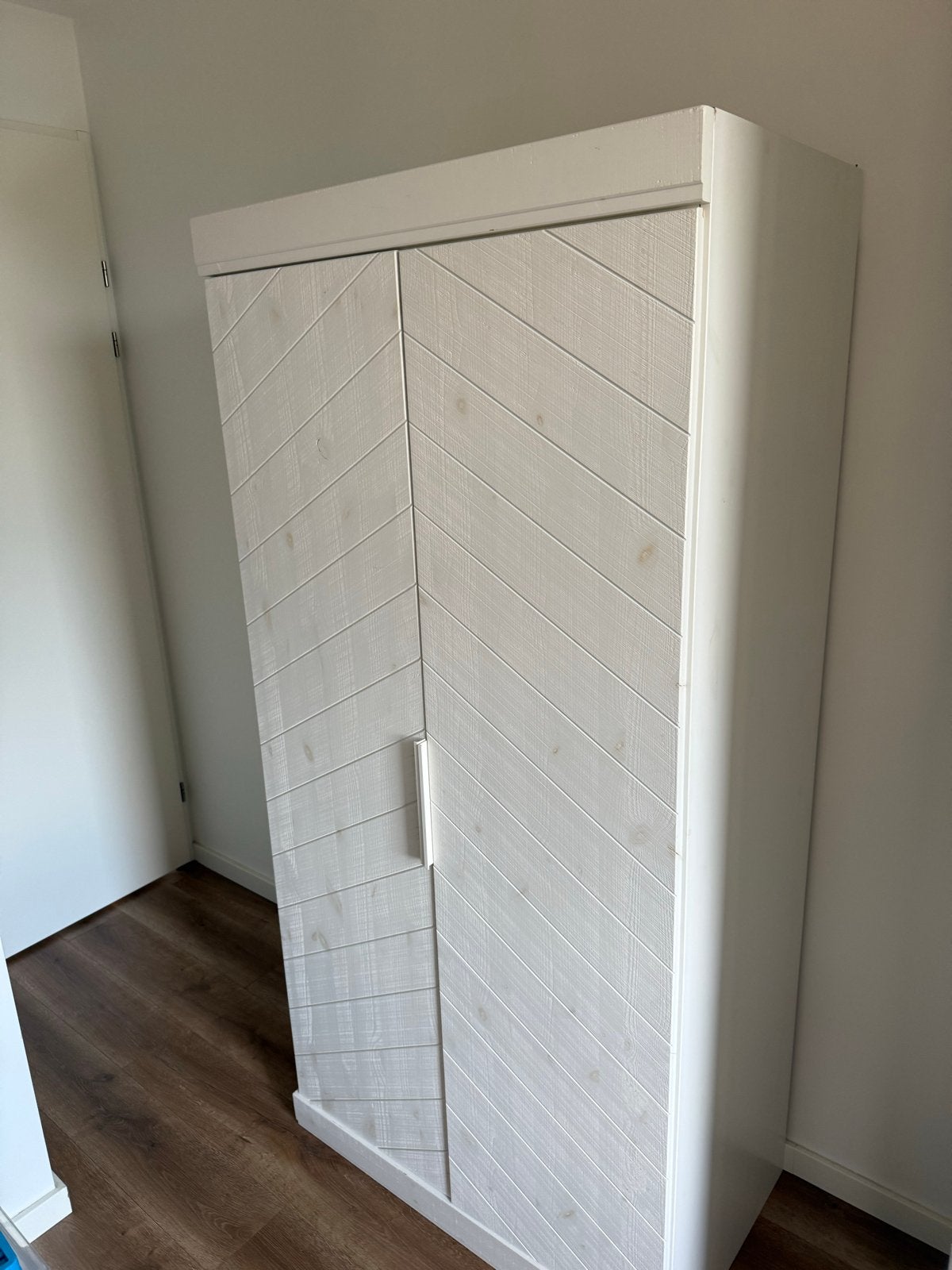 WOOOD Connect Kledingkast Wit Grenen Visgraat, Ophalen, Gebruikt, 50 tot 100 cm, 150 tot 200 cm