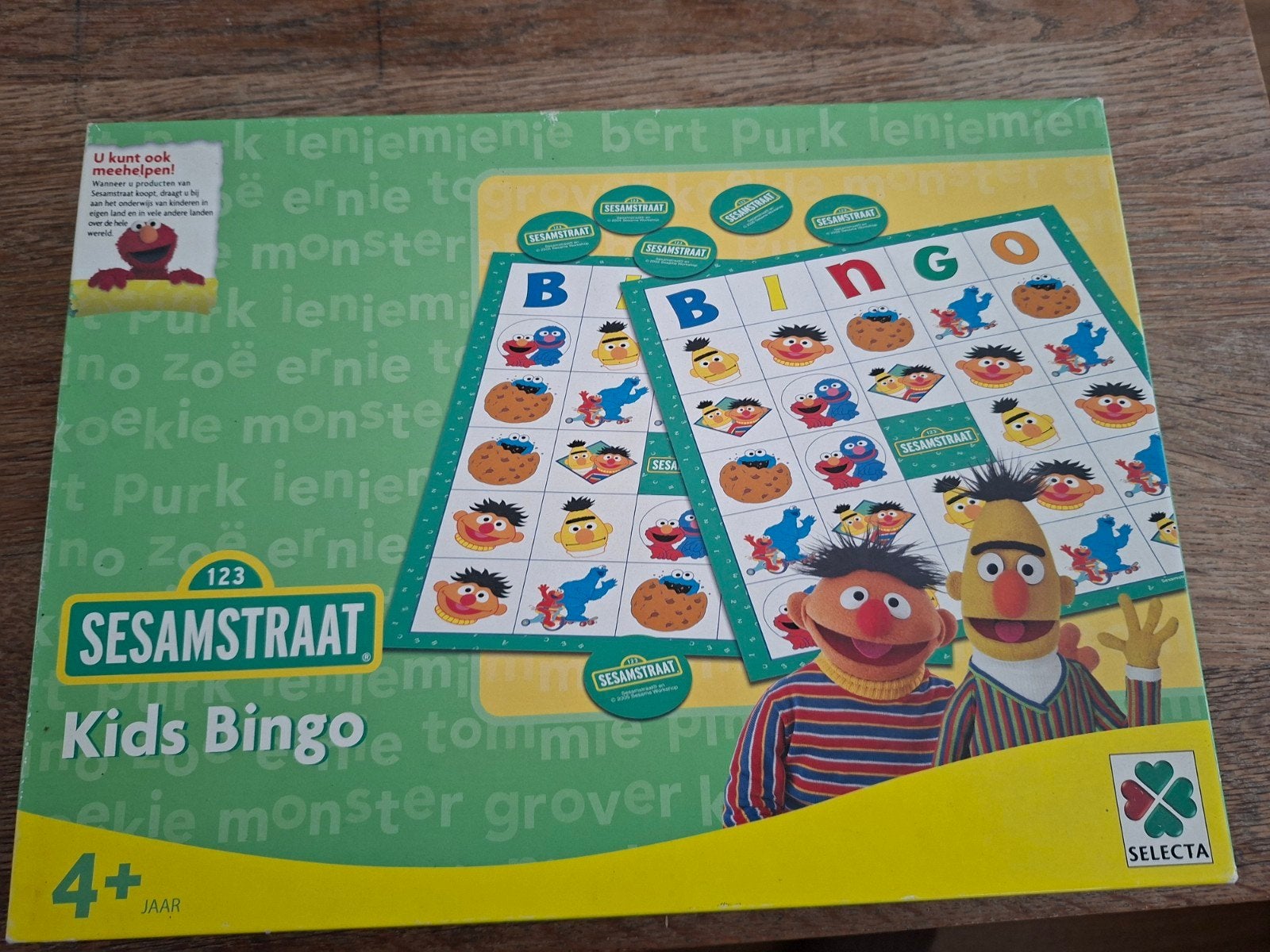 Sesamstraat Kids Bingo - Leuk en leerzaam spel voor kinderen, Een of twee spelers, Ophalen of Verzenden, Zo goed als nieuw, SELECTA