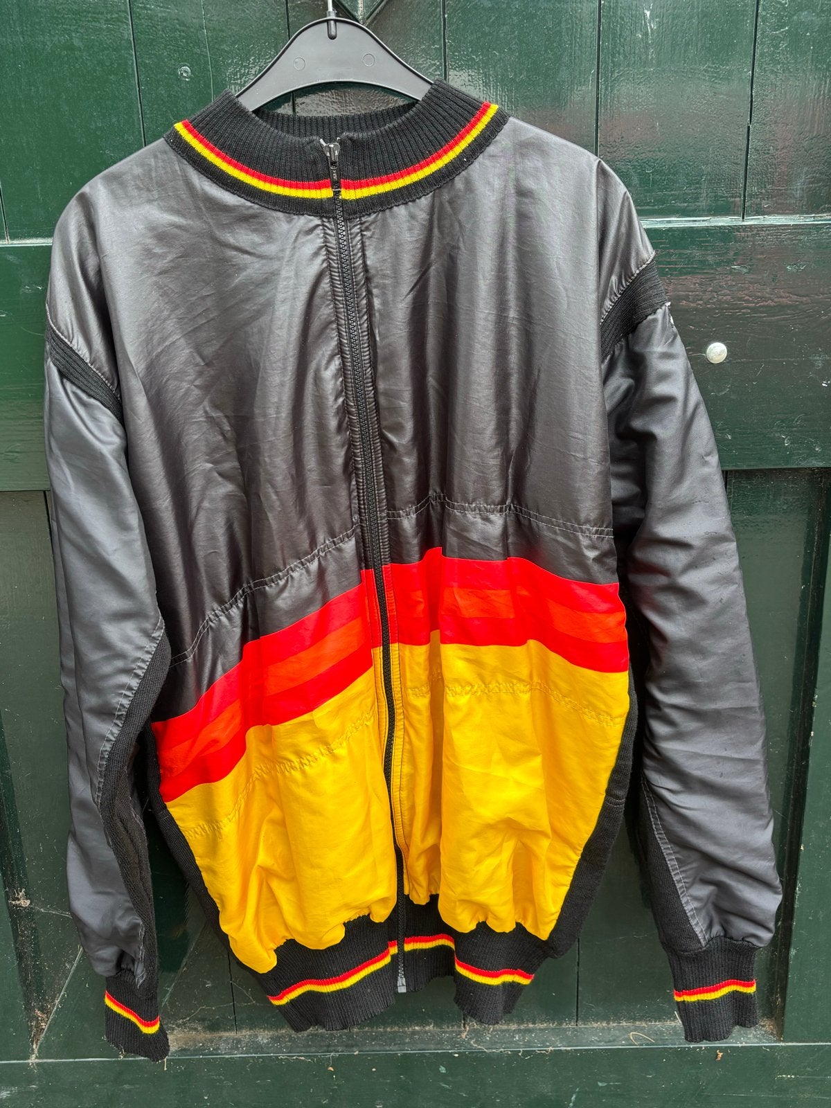 Vintage Agu Sport Jack - Zwart met Duitse vlag kleuren, Zwart, Overige maten, Ophalen of Verzenden, Gedragen