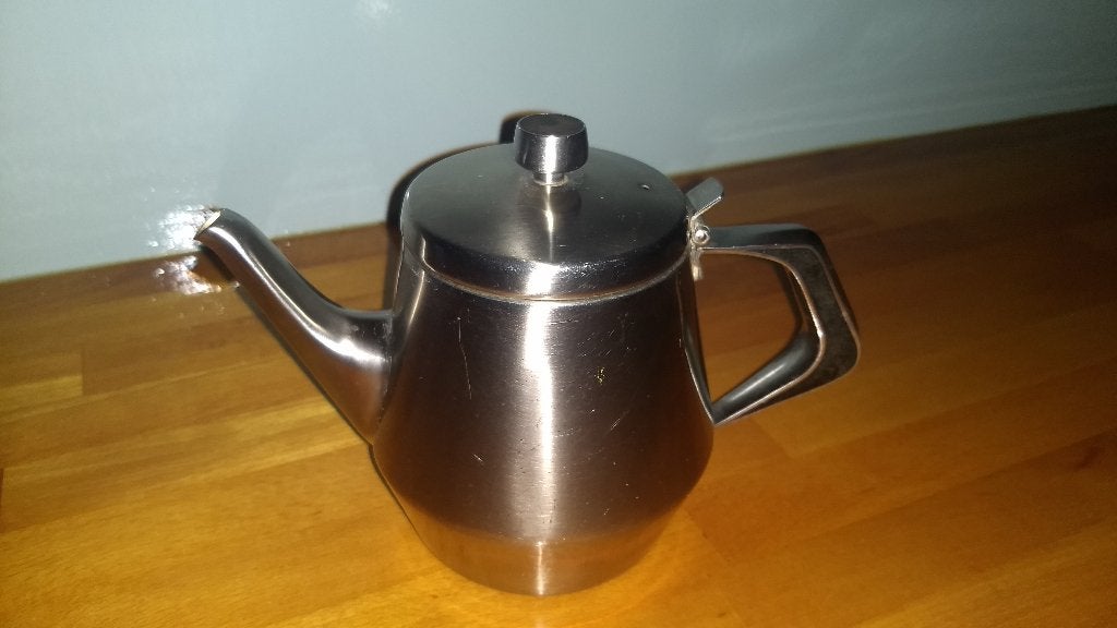 theepot, Ophalen of Verzenden, Gebruikt, Rvs, Pot, Bus of Blik