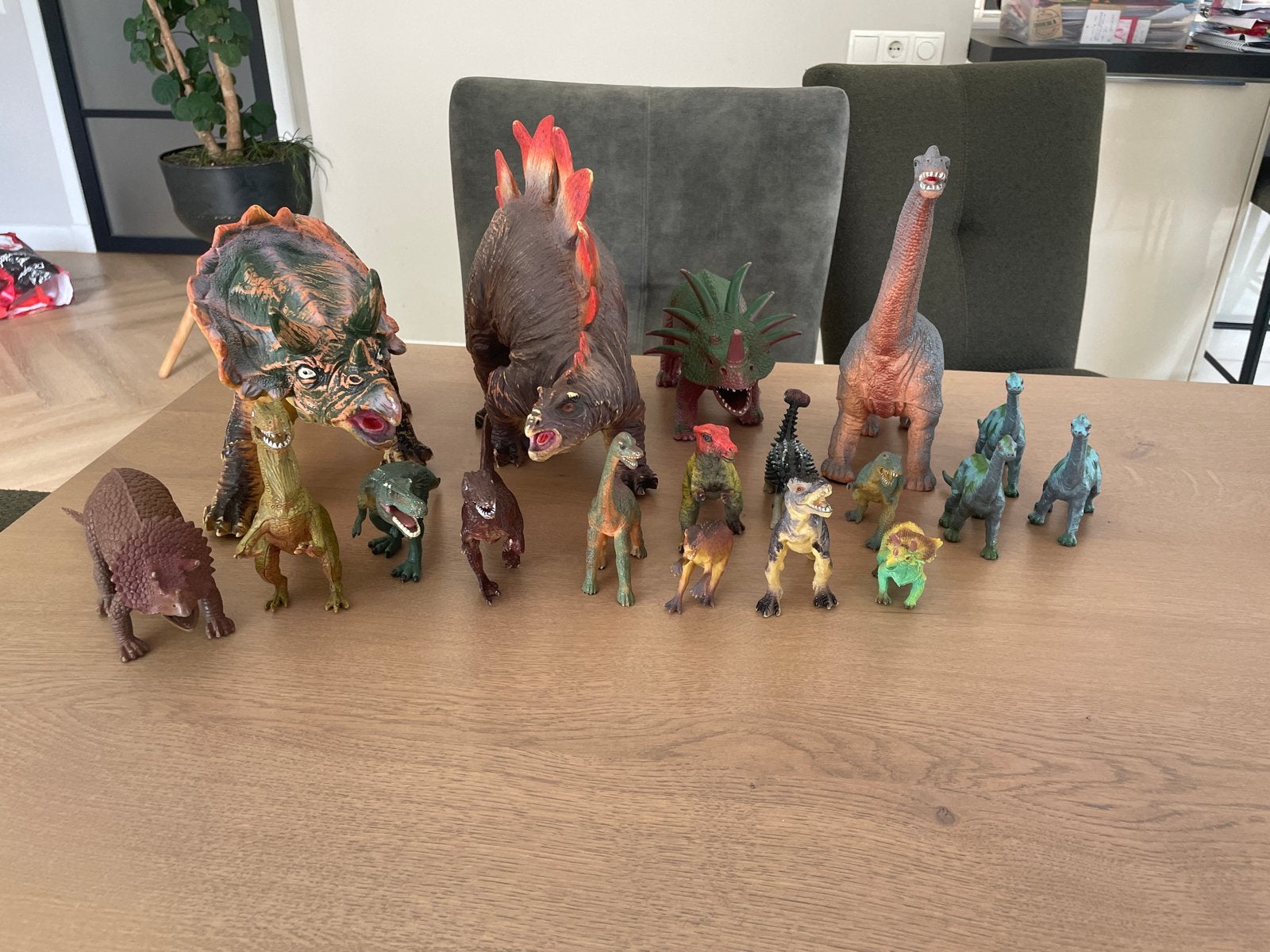 Grote verzameling dinosaurus speelgoedfiguren, Ophalen of Verzenden, Gebruikt
