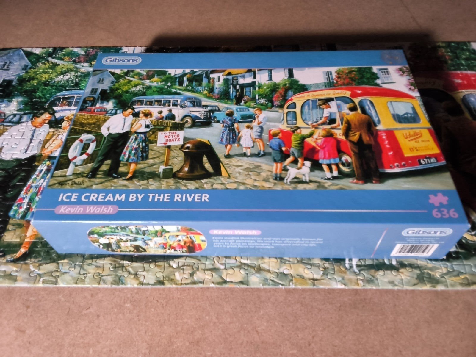 Gibsons Legpuzzels: Ice Cream, Railroad, Moving Day, Ophalen of Verzenden, 500 t/m 1500 stukjes, Zo goed als nieuw, Legpuzzel
