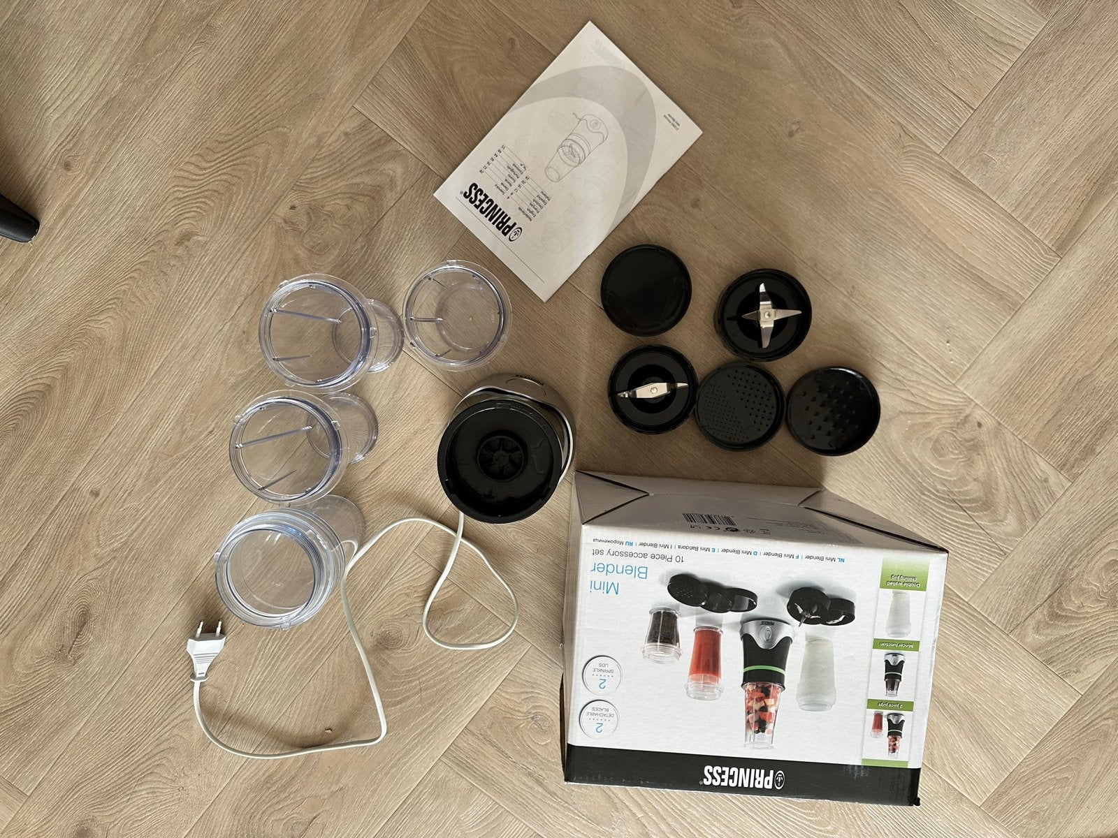 Princes Mini Blender met 4 bekers, Ophalen of Verzenden, Zo goed als nieuw, Blender to go