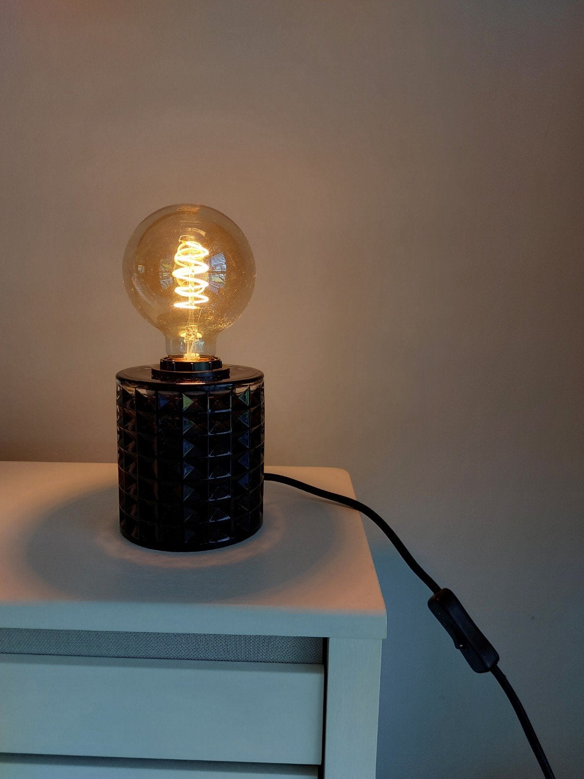 Calex en Handson LED lampen met fitting en snoer, Met schakelaar, Zo goed als nieuw, Glas, Goud