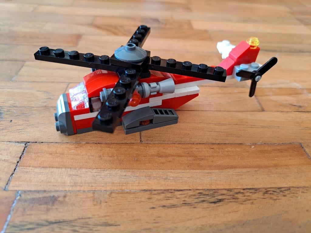 LEGO Creator 31013 Rode Helikopter (3-in-1) compleet, Gebruikt, Lego, Compleet, Ophalen of Verzenden