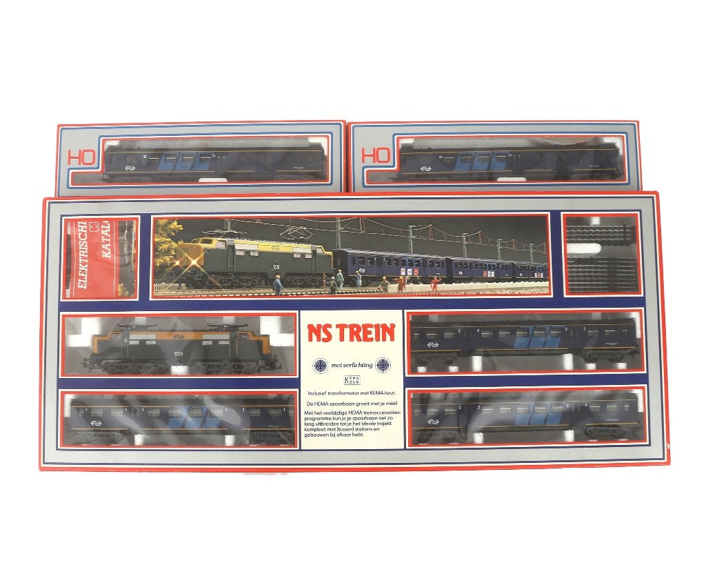 Hema / Lima HO NS-treinset met extra wagons, Hobby en Vrije tijd, Modeltreinen | H0, Treinset, Gelijkstroom, Analoog, Ophalen of Verzenden