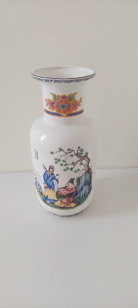 Grote Vintage Japandi Chinese Vaas - 39 cm - Jaren 70/80, Ophalen of Verzenden