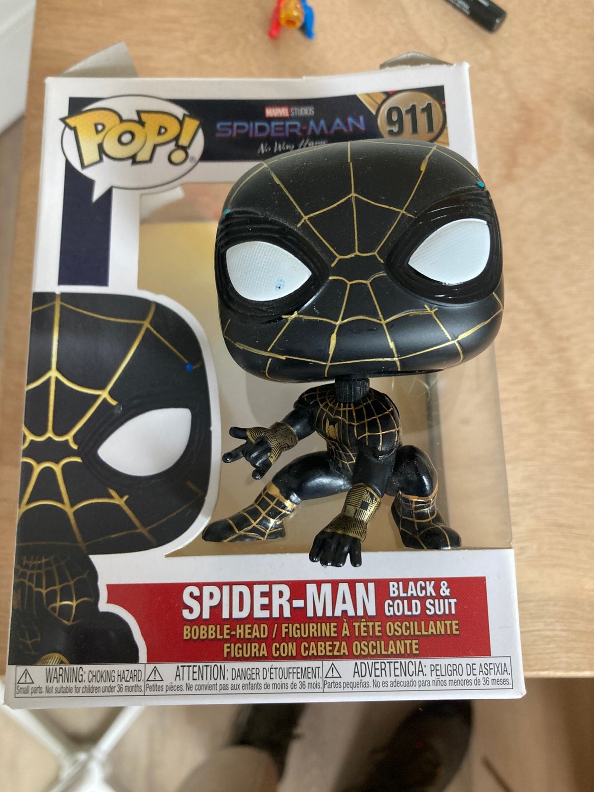 Funko pop Spider-Man Black&Gold Suit, Ophalen of Verzenden, Zo goed als nieuw