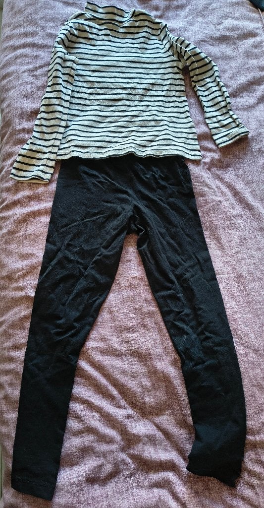 Legging en longsleeve meisje mt 116, Kinderen en Baby's, Ophalen, Gebruikt, Meisje, Shirt of Longsleeve