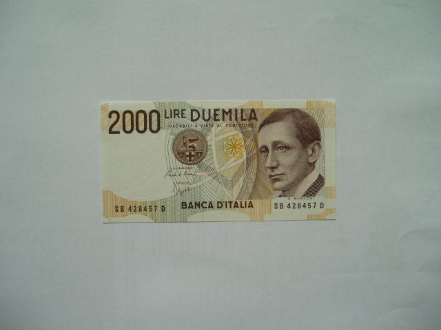 1604. Italië, 2.000 lira 1990 UNC Guglielmo Marconi., Verzenden, Italië, Los biljet