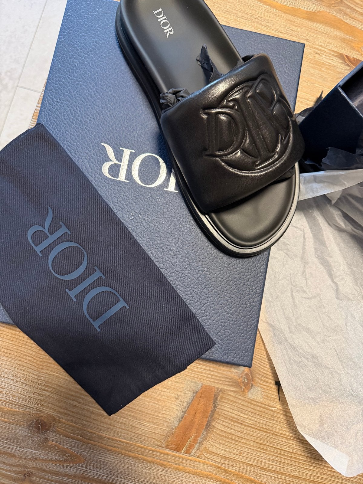 Dior Aqua Quilted Sandalen Zwart - Nieuw, alleen gepast, Kleding | Heren, Schoenen, Ophalen, Nieuw, Zwart, Sandalen