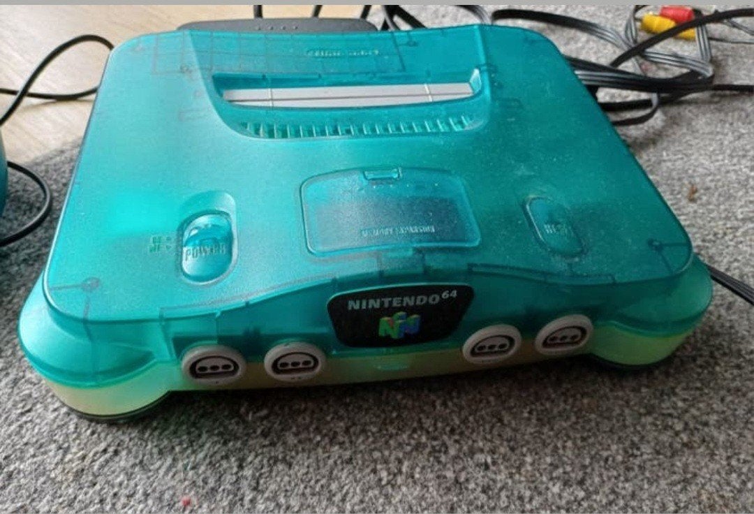Nintendo 64 Console Transparant Blauw met 3 spellen, Ophalen, Gebruikt