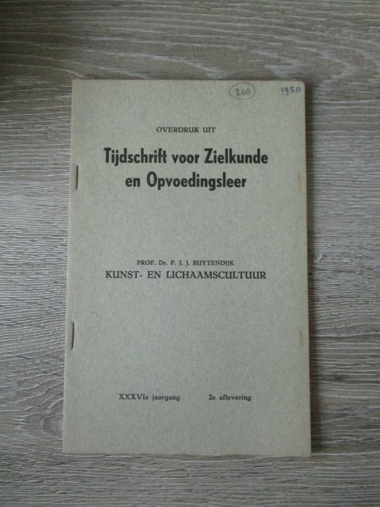 Kunst- en lichaamscultuur Overdruk uit tijdschrift voor zi, Ophalen of Verzenden, Gelezen, Ontwikkelingspsychologie
