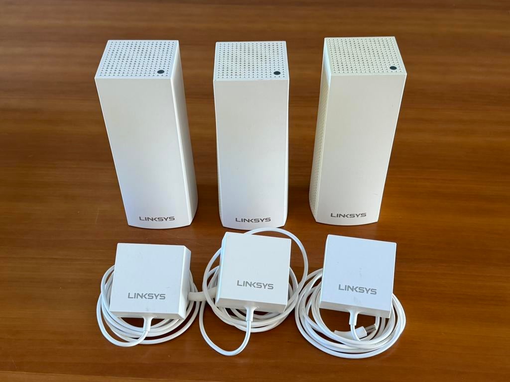 Drie witte Velop WHW03 V1 wifi routers, Ophalen of Verzenden, Zo goed als nieuw, Router
