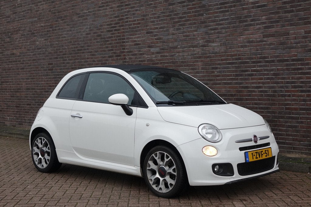 Fiat 500C 0.9 TwinAir Turbo 500S Sport, Airco Super leuke ca, Auto's, Fiat, Euro 6, Cabriolet, Leder en Stof, Wit