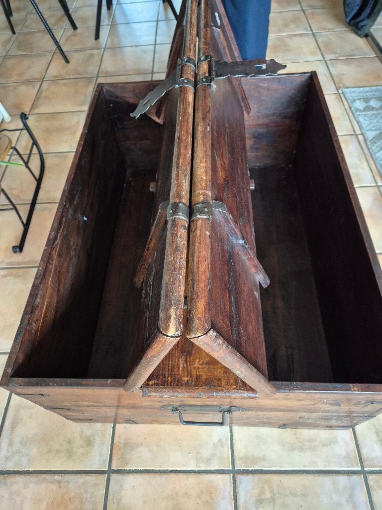 Dekenkist/Salontafel, Ophalen, Gebruikt, 100 tot 150 cm, Eikenhout