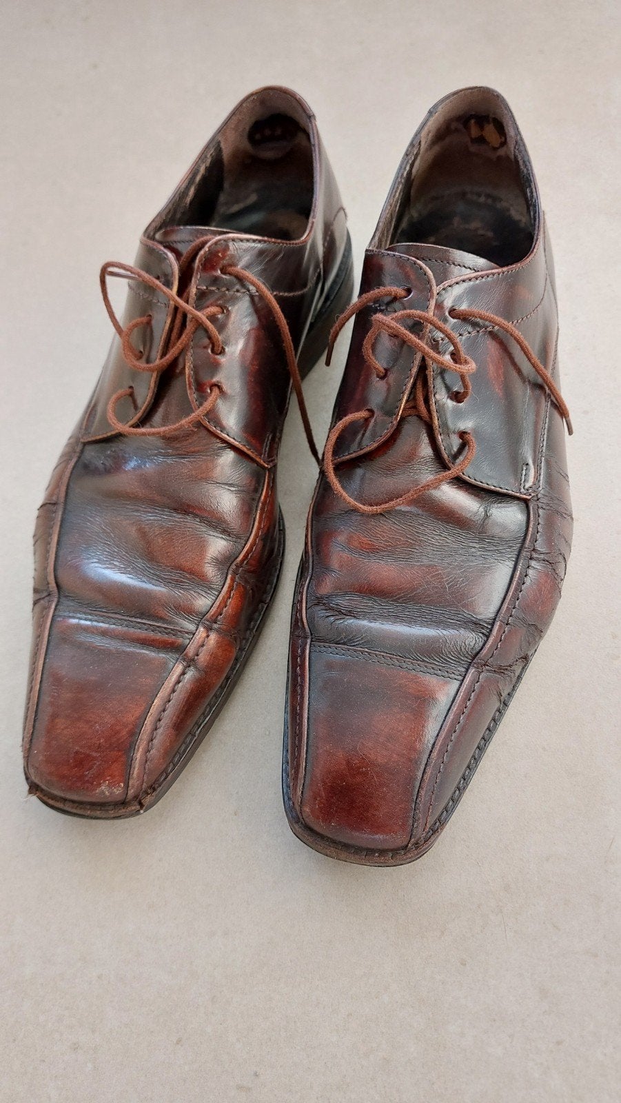 Van Lier herenschoenen, middenzool is kapot, Ophalen, Bruin, Van Lier, Gedragen
