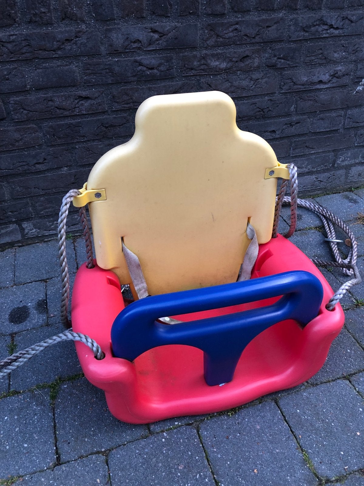 Wickey Schommelzitje voor baby/peuter - Rood/Geel/Blauw, Ophalen, Gebruikt, Schommel