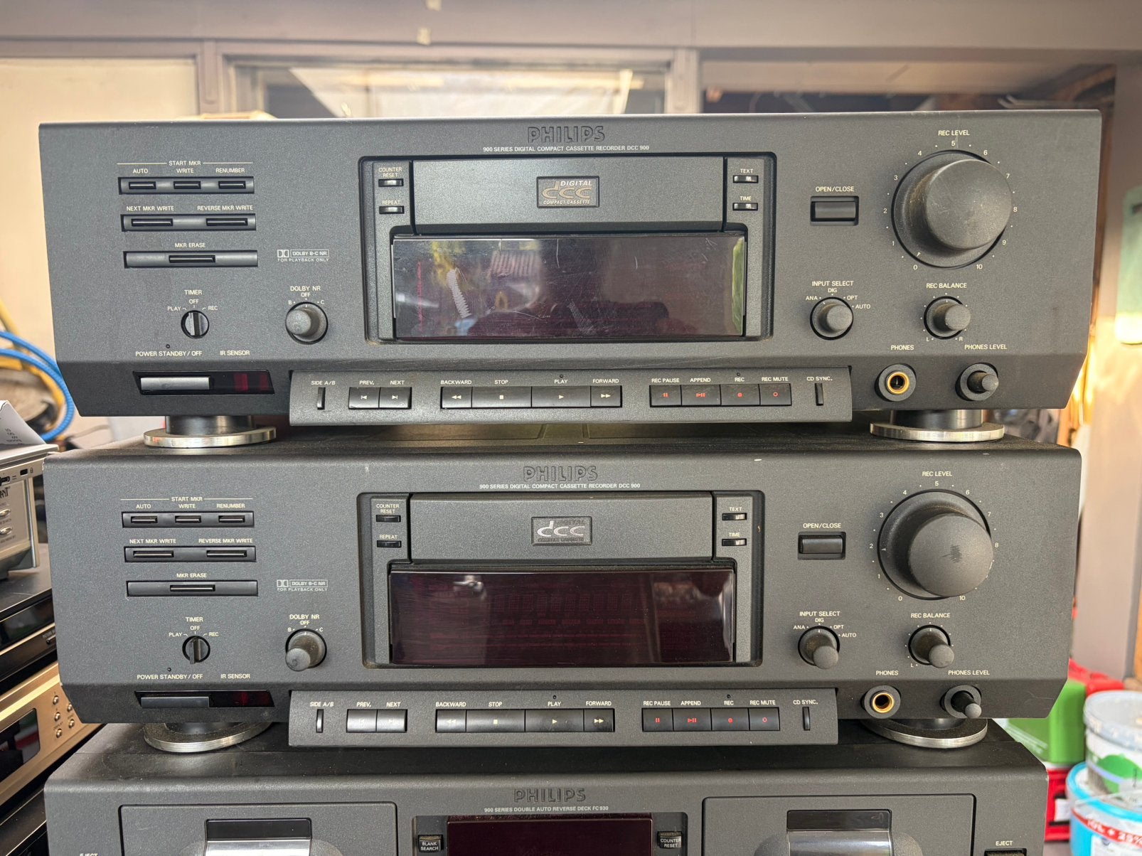 Philips DCC 900 recorders (tweemaal), Audio, Tv en Foto, Ophalen of Verzenden, Enkel, Philips