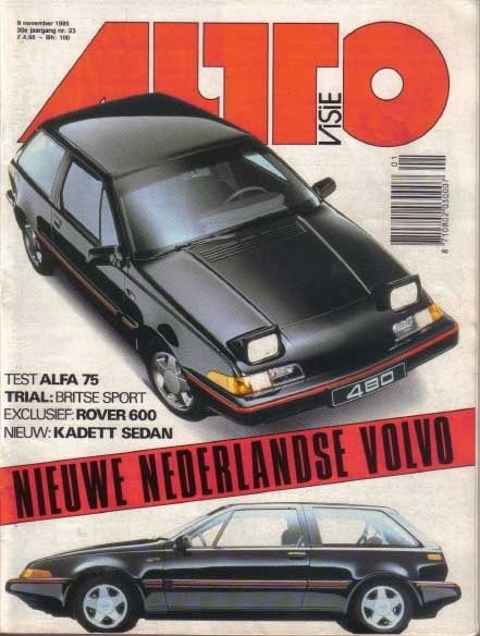 Autovisie 23 1985 : Porsche 928 - Volvo 480 - Alfa Romeo 75