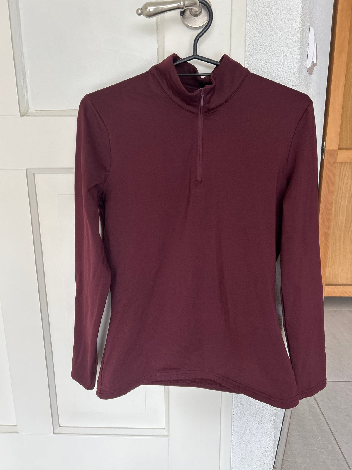 HKM sportshirt bordeauxrood maat S, Ophalen, Zo goed als nieuw, Overige typen