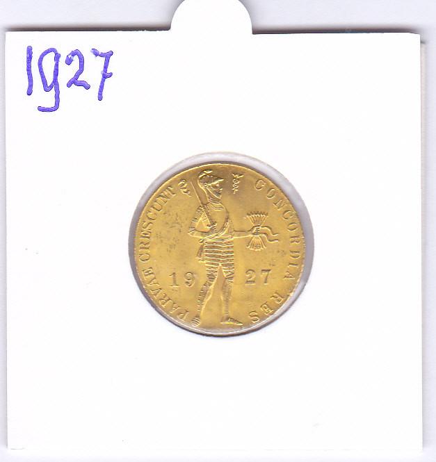 Schitterende gouden dukaat 1927 voor 475 euro, Postzegels en Munten, Koningin Wilhelmina, Losse munt, Goud, Overige waardes