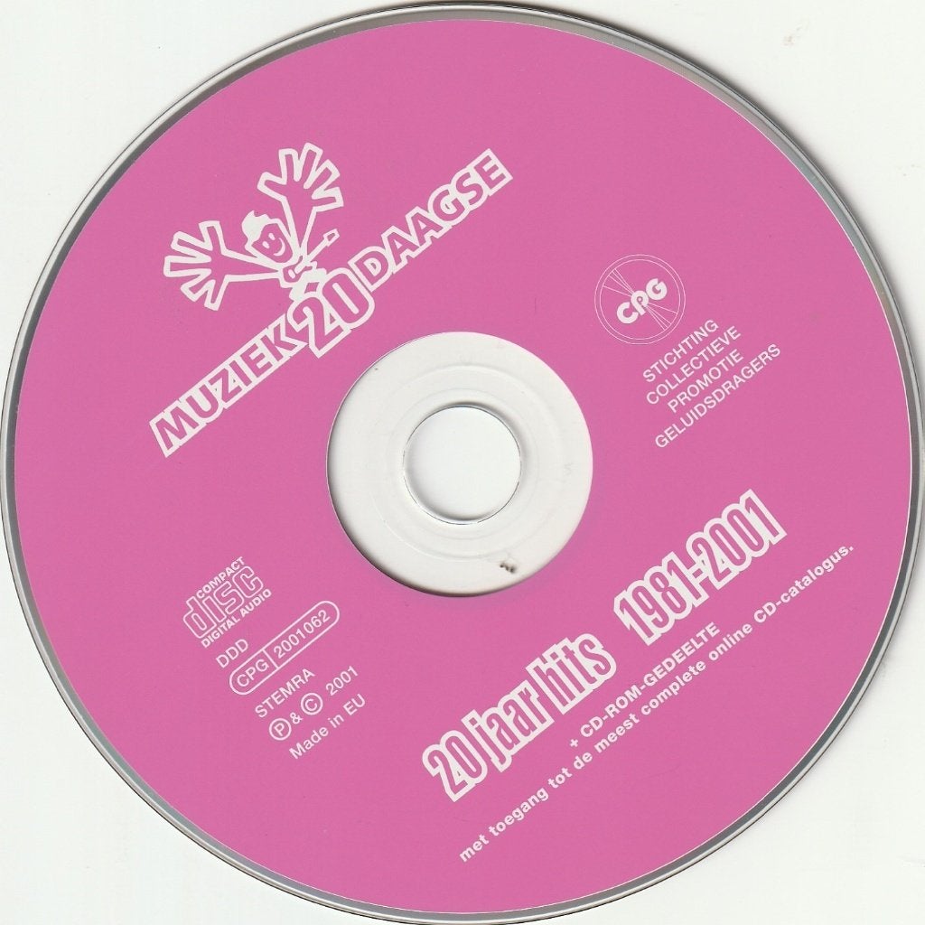 Muziek 20 daagse 1981-2001 cd zonder hoes 15 nummers, Ophalen of Verzenden, Zo goed als nieuw, Pop