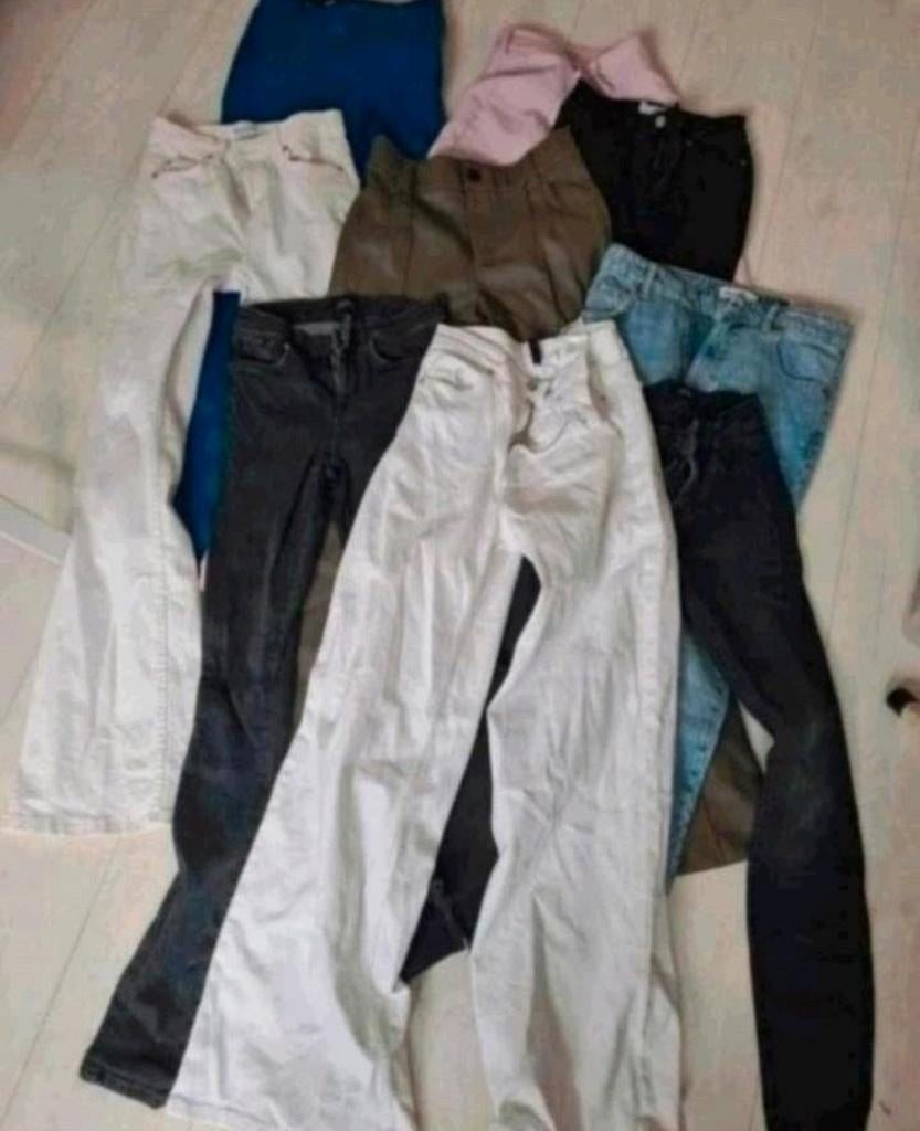 9 broeken maat S Zara Only Costes Bershka 2 leatherlook, Ophalen of Verzenden, Zo goed als nieuw, Maat 36 (S)
