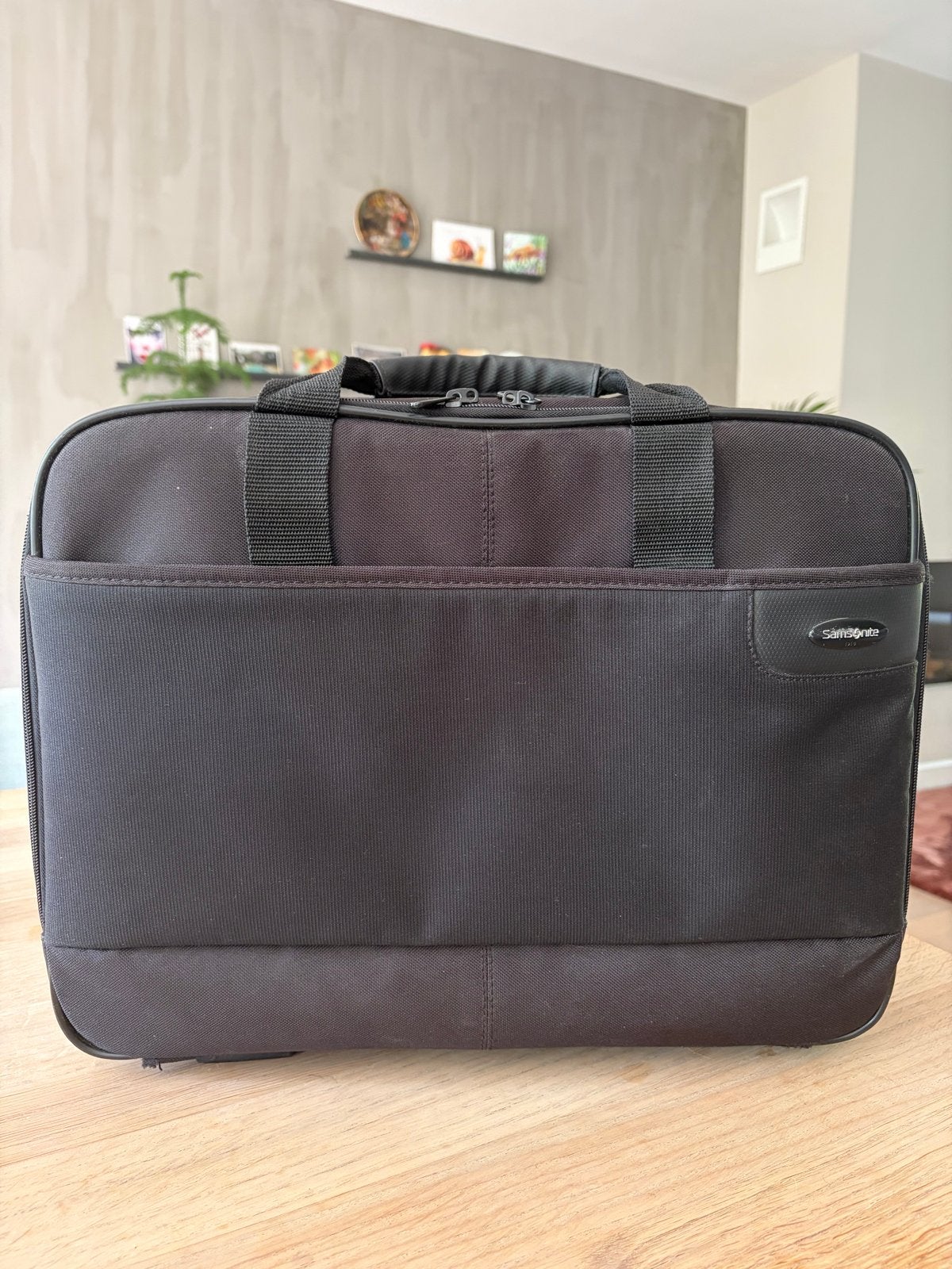 Samsonite Laptoptas/Pilotenkoffer met Wieltjes - Zwart, 40 tot 60 cm, Gebruikt, 20 tot 30 cm, Zwart